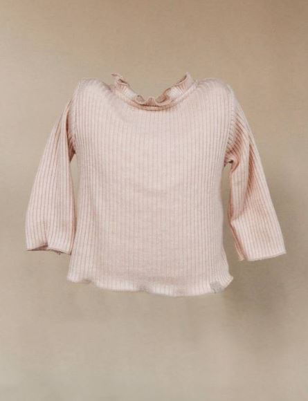 BAMBOOM Maglia bimbo t-shirt con colletto Soft pink