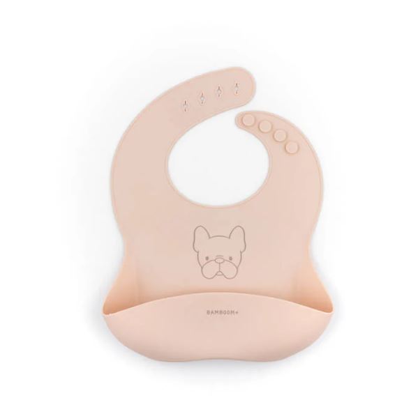 BAMBOOM Bavetta Bib in silicone taglia unica Rosa