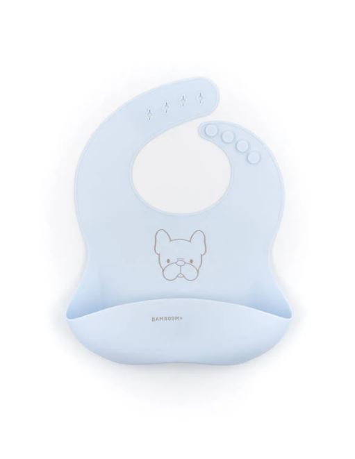 BAMBOOM Bavetta Bib in silicone taglia unica Azzurro