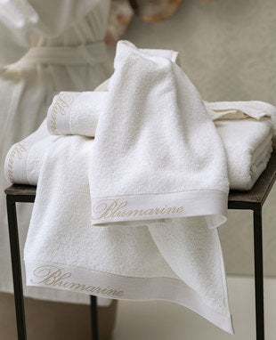 BLUMARINE Set 1+1 asciugamano Spa viso+ospite Bianco