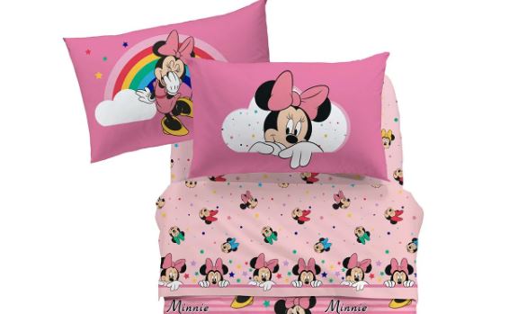 CALEFFI DISNEY Completo letto bimbo Minnie rainbow Unica Singolo