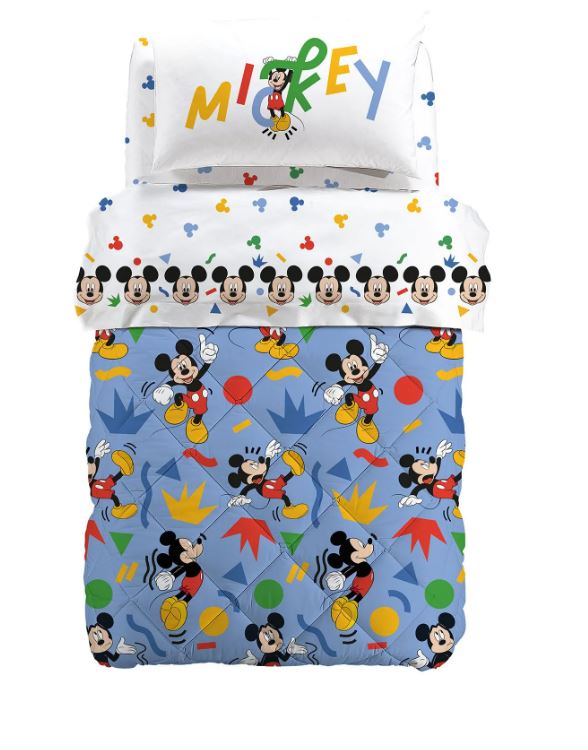 CALEFFI DISNEY Trapunta bimbo Mickey colors 1p 1/2 Unica Piazza e mezza