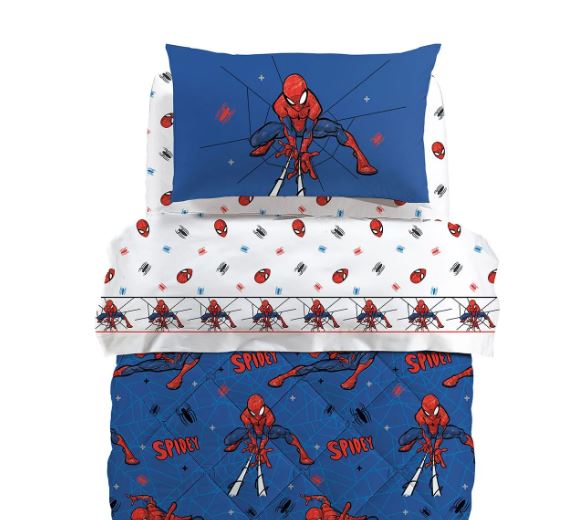 CALEFFI MARVEL Completo letto bimbo Spiderman spidey Unica Singolo