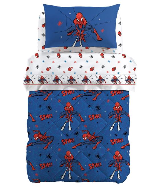 CALEFFI MARVEL Trapunta bimbo Spiderman spidey 1,5 Unica Piazza e mezza