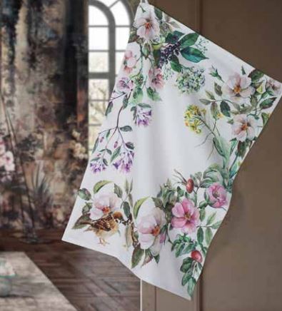 CAVALIERI Strofinaccio Toile 50x70 Rosa/verde Rettangolare