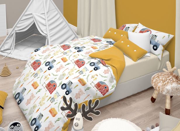 DAUNEX Parure copripiumoni bimbo Baby dream sacco 150x200+1 federa Ocra Singolo