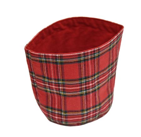 DAUNEX Portapane Tartan sacchetto 20x15 Rosso