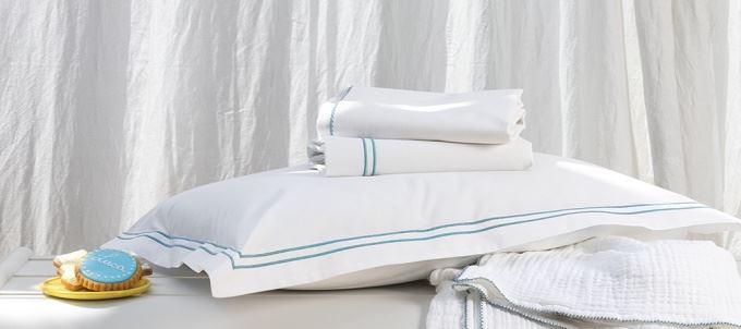 FAZZINI Completo letto bimbo Pio pio con balza e federa tre volan Bianco/azzurro Lettino con sbarre