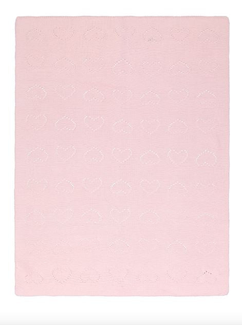 MARY PLAID Copertina bimbo Traforata Rosa Carrozzina