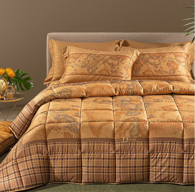 ALVIERO MARTINI Trapunta Geo tartan double stampa digitale Double Matrimoniale