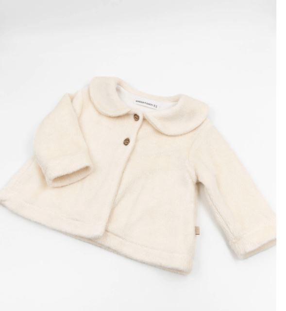 BAMBOOM Cappottino bimbo Teddy in morbido cotone di bamboo Warm white