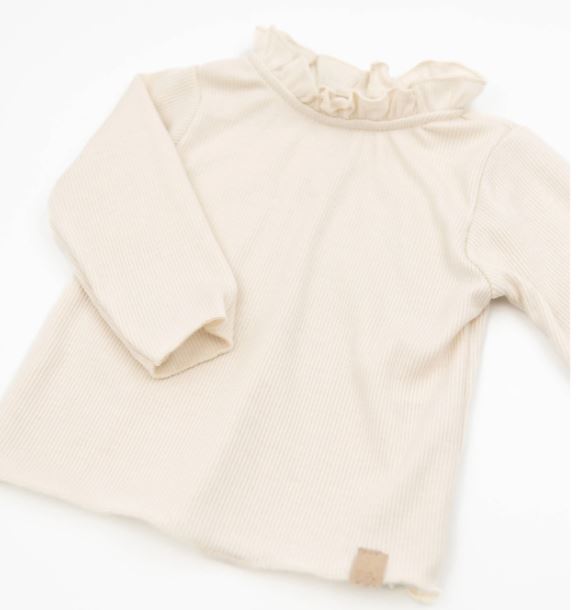 BAMBOOM Maglia bimbo Shirt con colletto volan Warm white