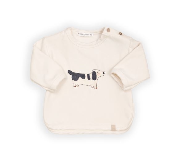 BAMBOOM Maglia bimbo Bassotto Warm white
