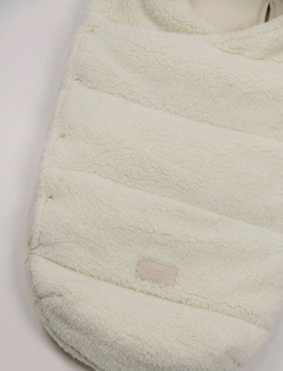 BAMBOOM Sacco per passeggino Igloo teddy new borna per periodi invernali Warm white