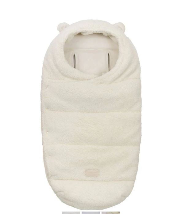 BAMBOOM Sacco per passeggino Igloo teddy new borna per periodi invernali Warm white
