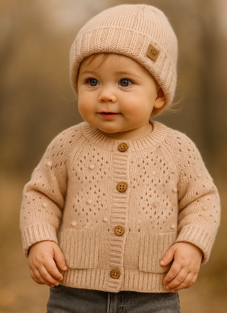 BAMBOOM Cardigan bimbo Ajour bimba Rosa