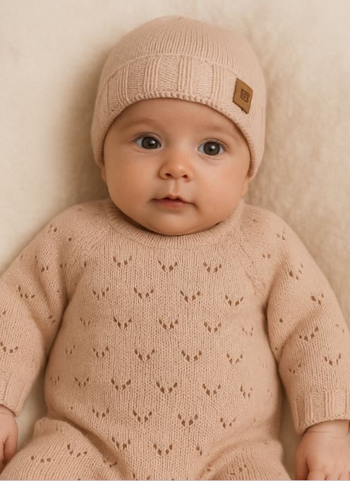 BAMBOOM Cappellino nascita Cammello