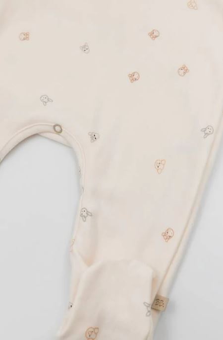 BAMBOOM Tutina bimbo Pure con piedi Animal friends