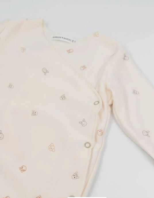 BAMBOOM Tutina bimbo Pure con piedi Animal friends