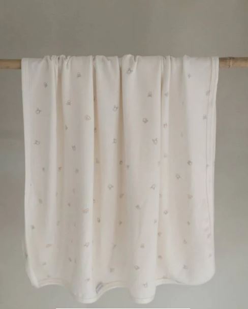 BAMBOOM Copertina bimbo Clinica fibre di origine naturale perfette per la pelle sensibile dei neonati e dei bambini 75x100 Animal friends Carrozzina