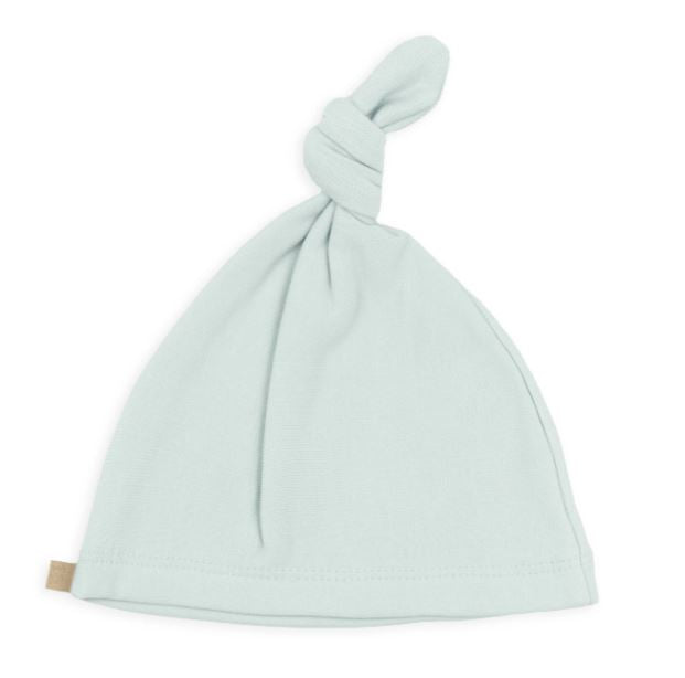 BAMBOOM Cappellino nascita Pure neonato con nodo Sky grey