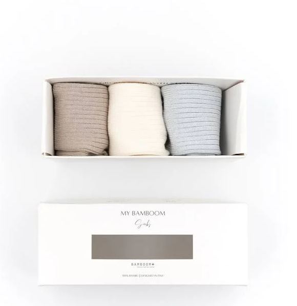 BAMBOOM Calzini neonato Calza bimbo in gift box 3pc Azzurro