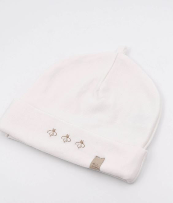 BAMBOOM Cappellino nascita Bees Panna