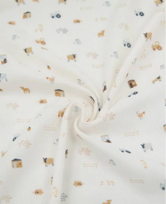 BAMBOOM Mussola neonato Swaddle The farm