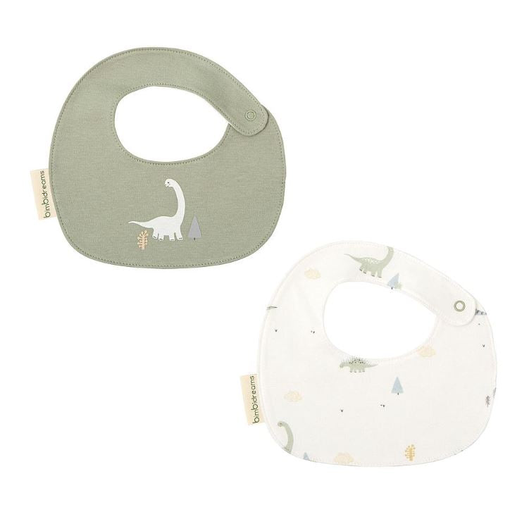 BIMBIDREAMS Bavaglio Trex 528 set 2 bavette Bianco/verde