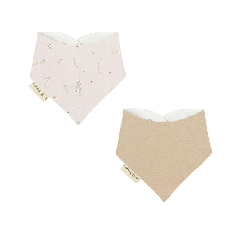 BIMBIDREAMS Bandana Botanic 506 set 2 bavette Ecru