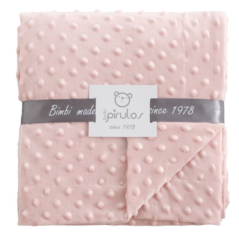 BIMBIDREAMS Copertina bimbo Dots cotine 051 2 face80x110 Rosa Carrozzina