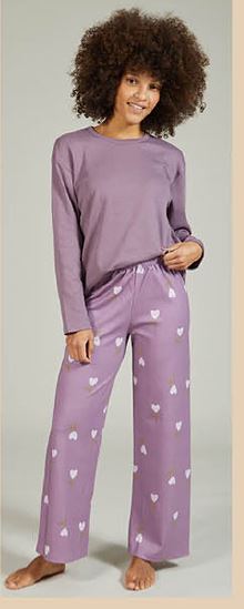 BIP-BIP Pigiama donna lungo Girocollo orlato Anemone