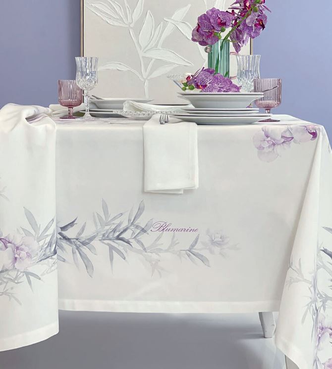 BLUMARINE Tovaglia Orchidea Glicine Rettangolare