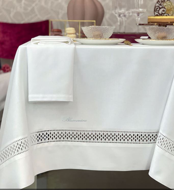 BLUMARINE Tovaglia Porcellana Bianco Rettangolare