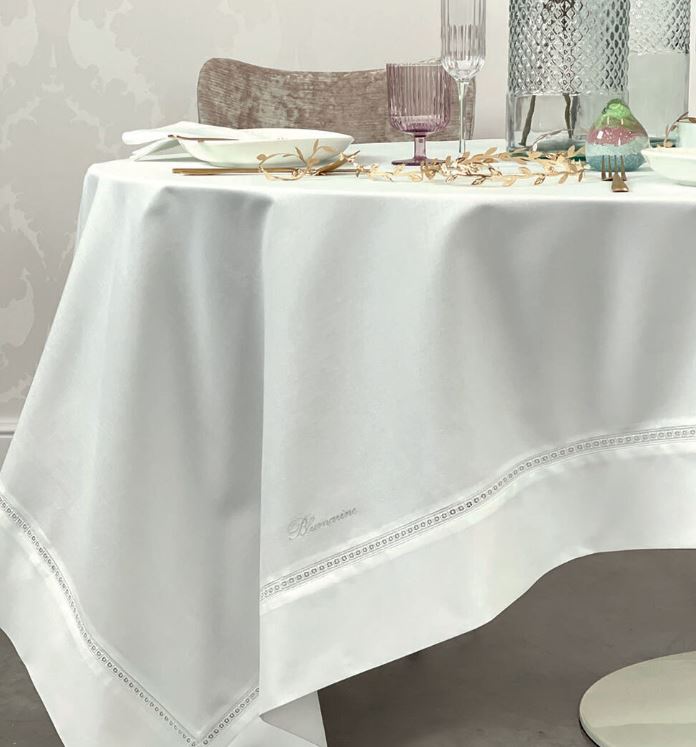 BLUMARINE Tovaglia Bovary Bianco Rettangolare