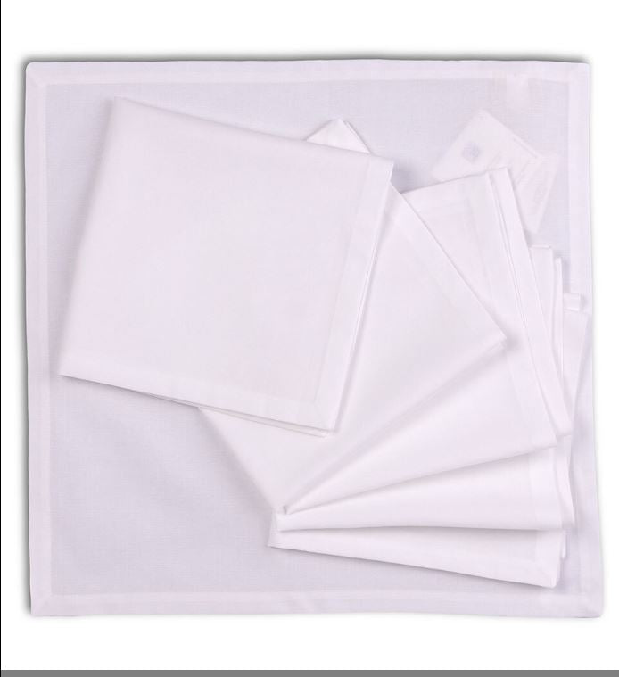 BLUMARINE Tovagliolo Set tovaglioli 6pz tinta unita Bianco