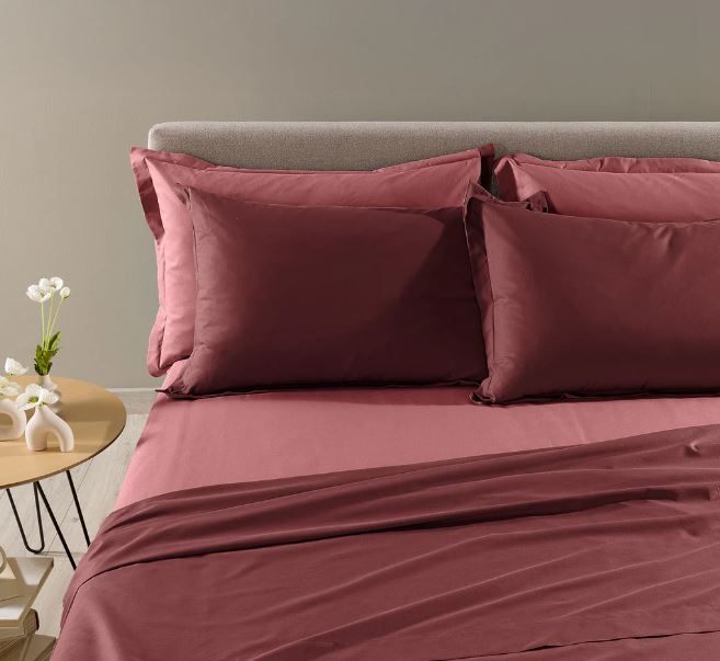 CALEFFI Completo letto Vita double 2p Bordeaux Matrimoniale