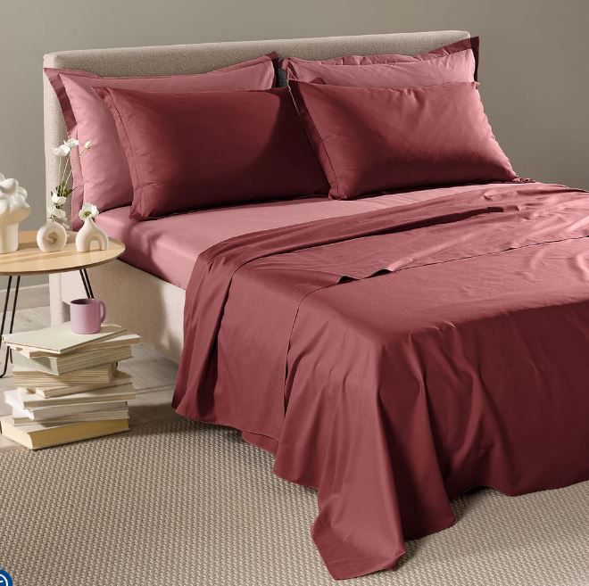 CALEFFI Completo letto Vita double 2p Bordeaux Matrimoniale