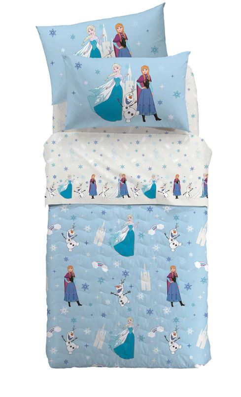 CALEFFI DISNEY Completo letto bimbo Frozen star Unica Singolo