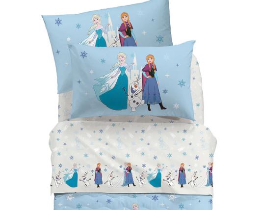 CALEFFI DISNEY Completo letto bimbo Frozen star Unica Singolo