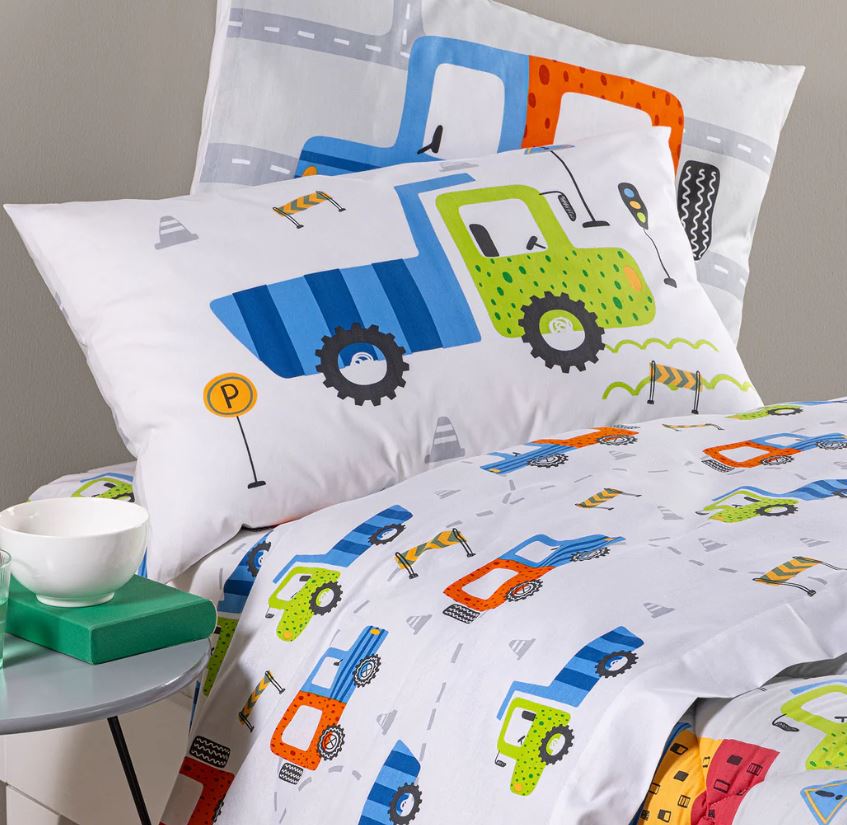 CALEFFI DISNEY Completo letto bimbo Car city Grigio Singolo