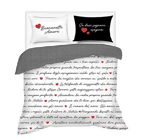 CAMOMILLA Completo copripiumone Love me Power Matrimoniale