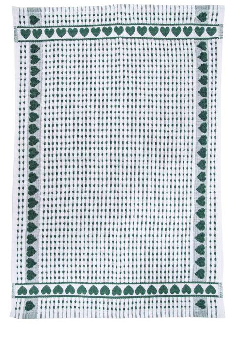 DAUNEX Strofinaccio Cuoricini 50x70 Verde
