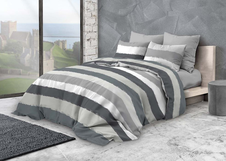 DAUNEX Parure copripiumoni Infiniti sacco155x200 +2 federe Grigio Singolo