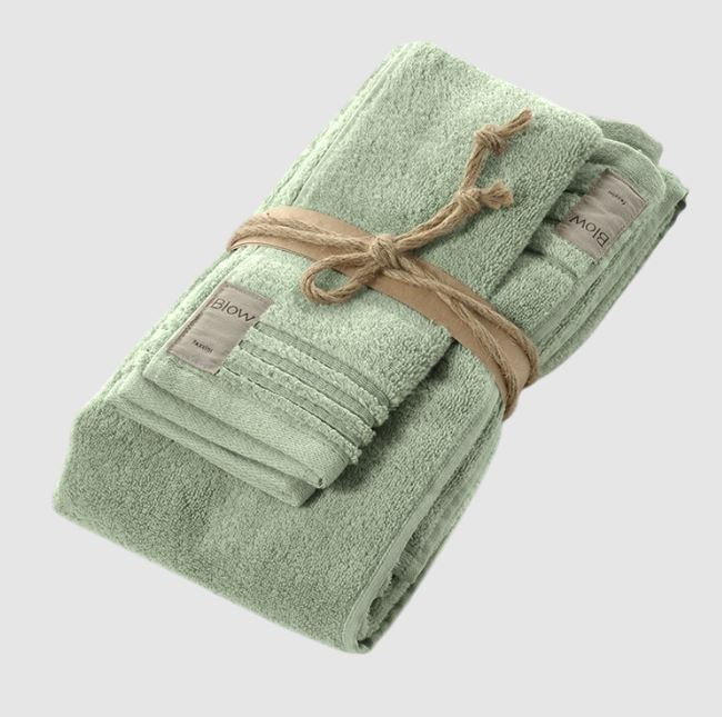 FAZZINI Set 1+1 asciugamano Coccola viso+ospite Verde