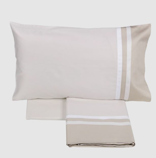 FAZZINI Completo letto Kubric 60 Bianco seta/torrone Matrimoniale