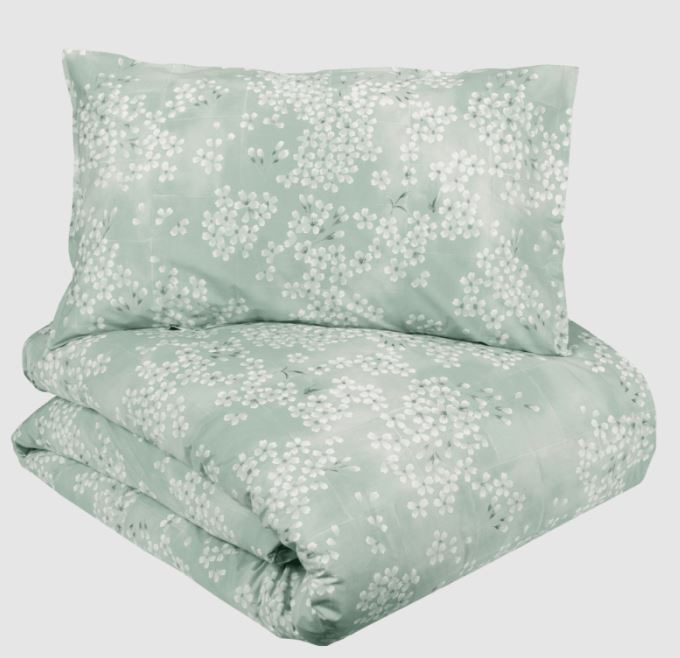 FAZZINI Parure copripiumoni Kimono Green Matrimoniale