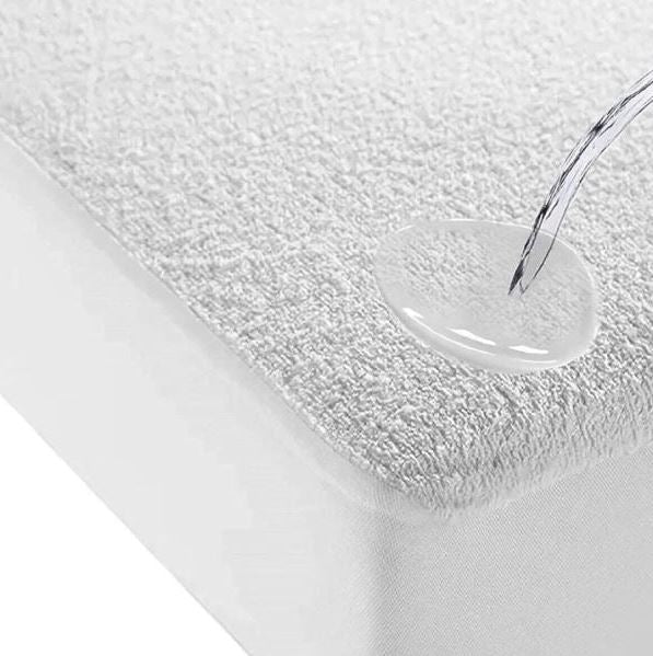 LUALDI Coprimaterasso con angoli Cervinia jersey impermeabile 120x200x27 Bianco Piazza e mezza
