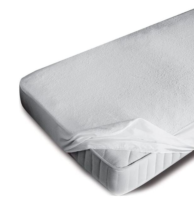 LUALDI Coprimaterasso con angoli Cervinia jersey impermeabile 120x200x27 Bianco Piazza e mezza