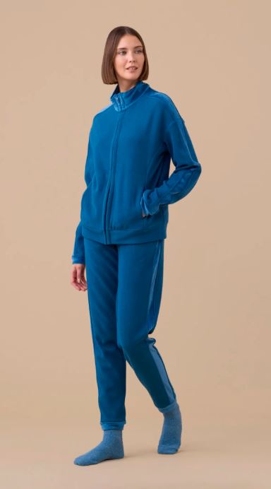 NOIDINOTTE Tuta camera donna Micropile Blu